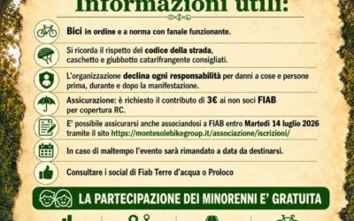 Giovedì 16 luglio – Biciclettata notturna “Racconti al Castello” – Passeggiata